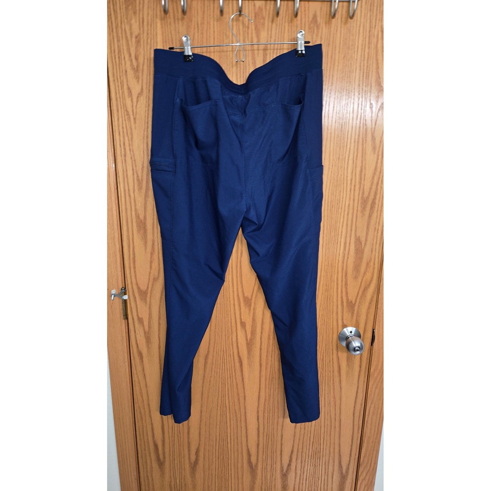 Landau ProFlex Navy Blue Cargo Scrub Pants Womens XL Regular Drawstring - Picture 5 of 10
